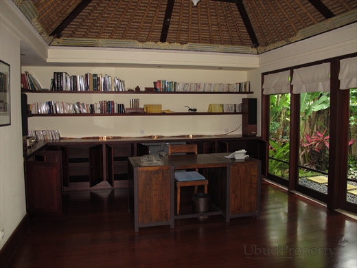 Office area and library